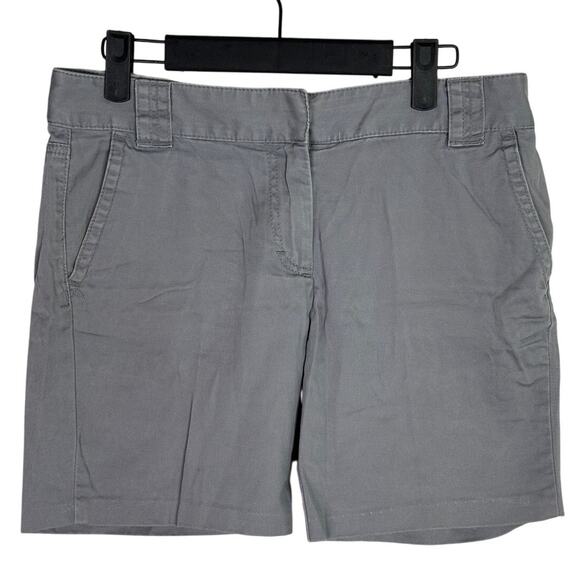 J. Crew Classic City Fit Twill Chino Flat Front 4 Pockets Casual Shorts 4 Grey - Picture 1 of 15